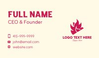 Red Burning Media Player Business Card