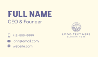 Blue Monoline Tent Camping Business Card