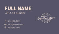 Classic Generic Emblem Business Card