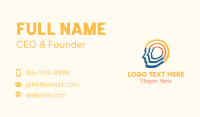 Multicolor Human Head Business Card Design