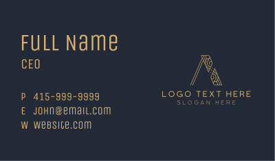 Upscale Brand Letter A Business Card