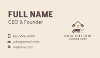 Home Construction Shovel Wheelbarrow  Business Card