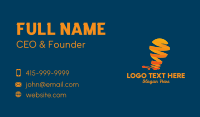 Orange Ribbon Light Bulb  Business Card