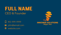 Orange Ribbon Light Bulb  Business Card