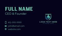 Cube Shield Technology Cyberspace  Business Card Design