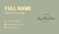 Vintage Brand Wordmark Business Card