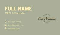 Vintage Brand Wordmark Business Card Image Preview