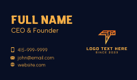Letter T Chat Outline Business Card