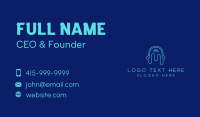 Head Outline Headphones Business Card