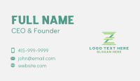 Letter Z Business Card example 1