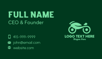 Green Eco Motorcycle Delivery Business Card