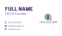 Chat Mic Podcaster  Business Card Design