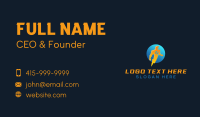 Energy Lightning Man Business Card