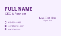 Fancy Magical Wordmark Business Card