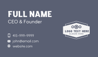 Metal Gearing Signage Business Card Design