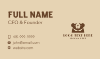 Cocktail Bear Waiter Business Card