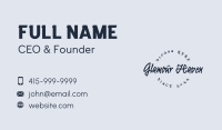 Handwritten Street Wordmark Business Card