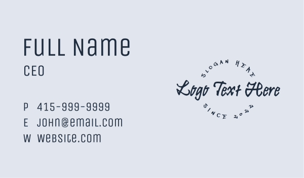 Handwritten Street Wordmark Business Card Design Image Preview