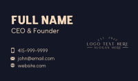 Elegant Luxury Wordmark  Business Card