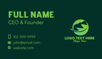 Green Eco Home Roof Leaf Business Card Design