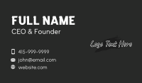 Hand Writing Wordmark Business Card