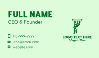 Green Eco Curtain  Business Card Design