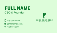 Green Eco Curtain  Business Card