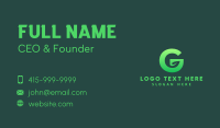 Organic Leaf Letter G Business Card