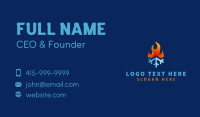 Gradient Flame Snowflake  Business Card