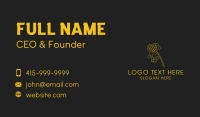 Yellow Honey Dipper Hexagon Business Card Design