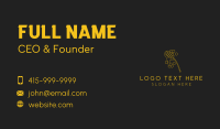 Yellow Honey Dipper Hexagon Business Card