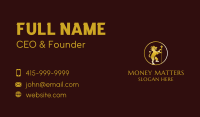 Gold Lion Spear Business Card
