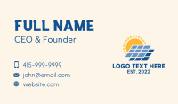 Solar Energy Sustainability  Business Card Design