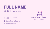 Purple Playground Letter A Business Card