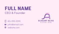 Purple Playground Letter A Business Card