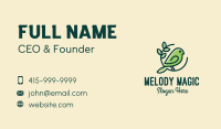 Cute Green Bird Business Card