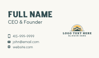 Chainsaw Woodwork Mountain Business Card Design