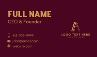 Corporate Gold Letter A Business Card