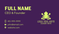 Digital Green Frog Business Card