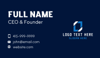 Tech Consultant Letter O Business Card