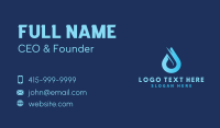 Water Droplet H2O Business Card Design