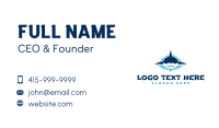 Marine Geometric Shark Business Card Design