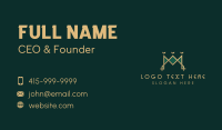 Deluxe Crown Letter M  Business Card