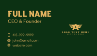 Gold Letter A Wings  Business Card