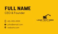 Black  Excavator Business Card