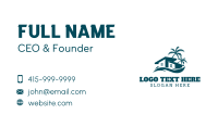 House Wave Palm Tree Business Card Design