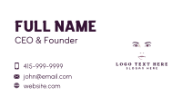 Beauty Salon Face Business Card