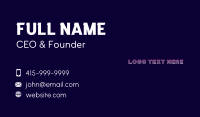 Neon Glitch Wordmark Business Card