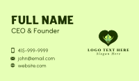 Leaf Woman Heart  Business Card Design