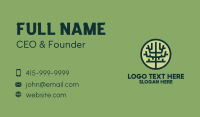Symmetrical Geometric Tree Badge Business Card